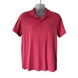 Ralph Lauren Polo Shirt Mens Large RED Custom Slim Fit Pullover Golf Casual